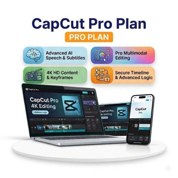 CapCut Pro Plan – Professional 4K Video Editing, Advanced AI Subtitles & Cinematic Effects